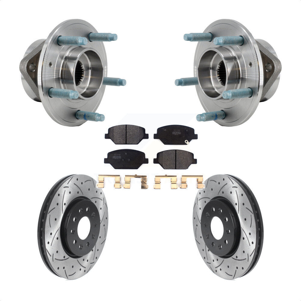 Kit de plaquettes de Rotor de frein, roulement de moyeu avant, fente de perçage, pour Chevrolet Equinox GM