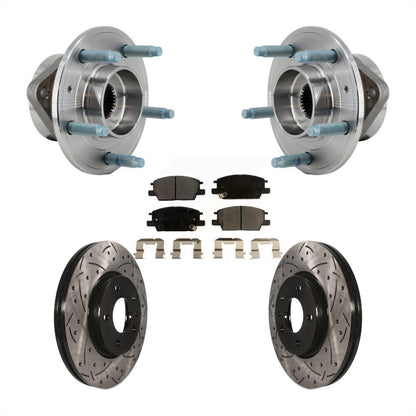 Kit de plaquettes de Rotor de frein, roulement de moyeu avant, fente de perçage, pour Chevrolet Equinox GM