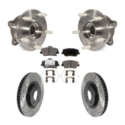 Kit de plaquettes de Rotor de frein, ensemble de roulements de moyeu avant, fente de perçage, pour Hyundai Nex