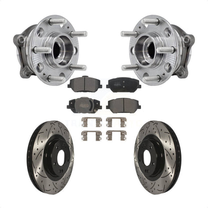 Kit de plaquettes de Rotor de frein, roulement de moyeu avant, fente de perçage, pour Hyundai Santa F 2019 – 2020