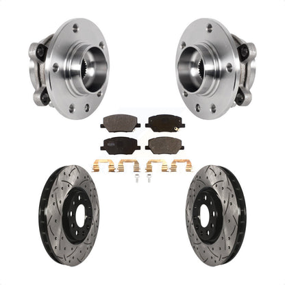 Kit de plaquettes de Rotor de frein, roulement de moyeu avant, fente de perçage, pour Jeep Compass Renegade Fia
