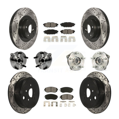 Kit de plaquettes de Rotor de frein à disque revêtu de roulement de moyeu avant et arrière (10 pièces) pour Subaru Imprez