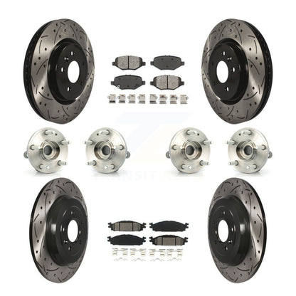 Kit de plaquettes de rotor de frein à disque revêtues de roulement de moyeu avant et arrière (10 pièces) pour Ford Explore