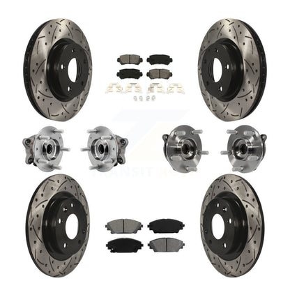 Kit de plaquettes de rotor de frein, roulement de moyeu avant et arrière (10 pièces) pour Mazda CX-3 AW 16-18