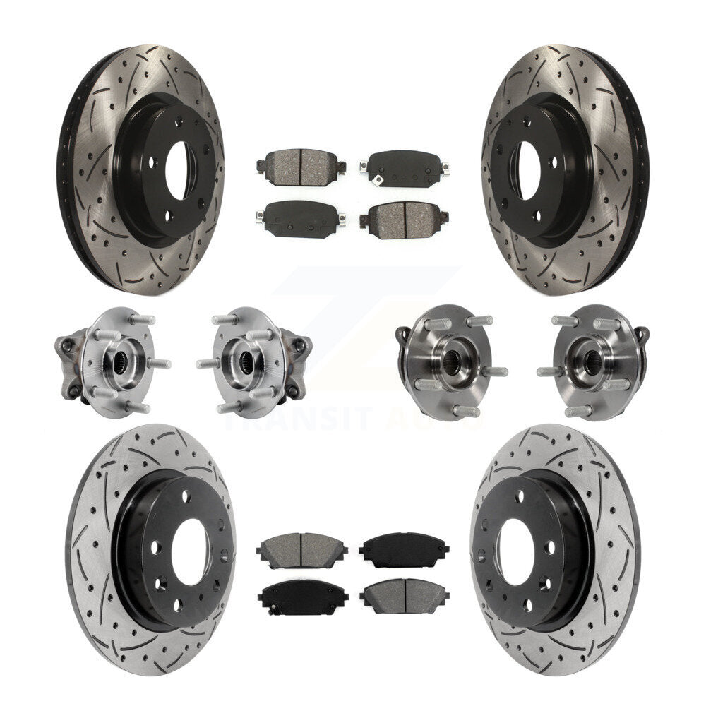 Kit de plaquettes de rotor de frein, roulement de moyeu avant et arrière (10 pièces) pour Mazda CX-3 AW 19-21