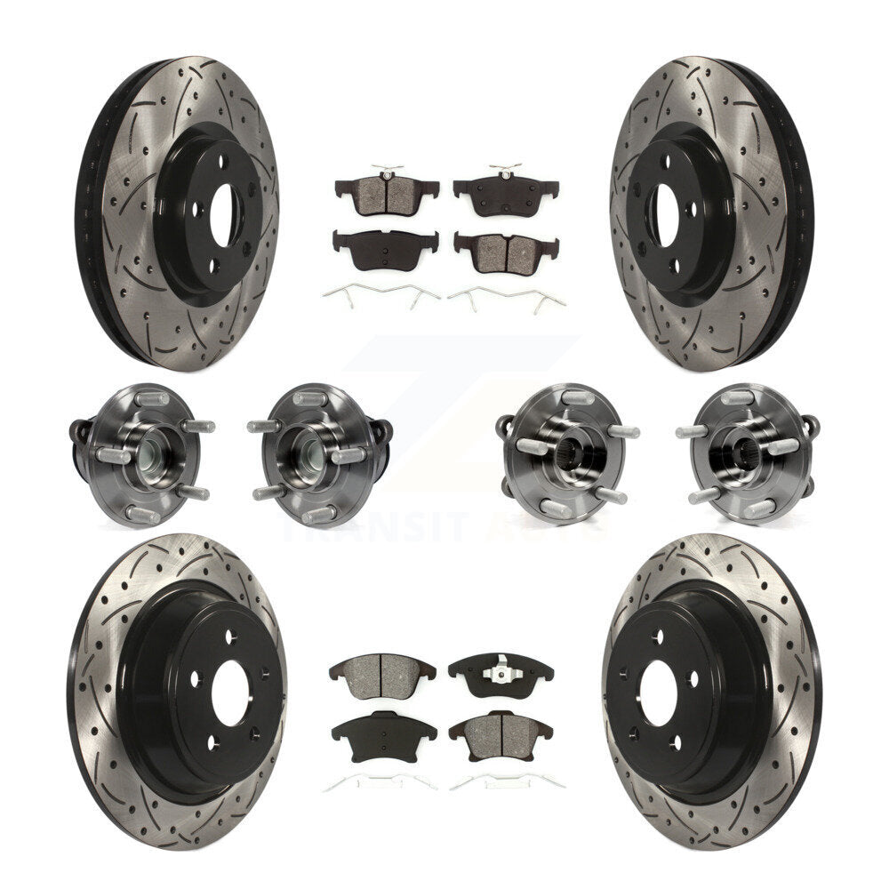 Kit de plaquettes de Rotor de frein, roulement avant et arrière (10 pièces), pour Ford Police Responder SS