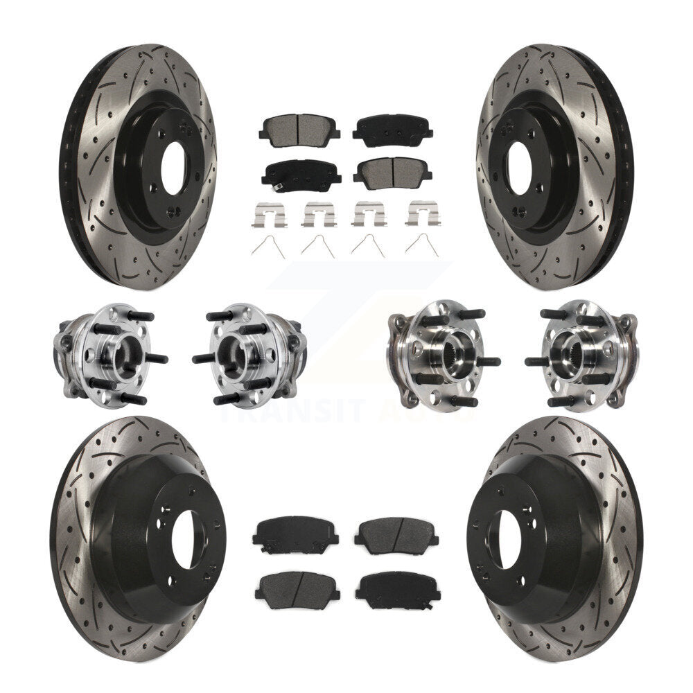 Kit de plaquettes de rotor de frein, roulement de moyeu avant et arrière (10 pièces) pour Kia Sorento FW 16-20