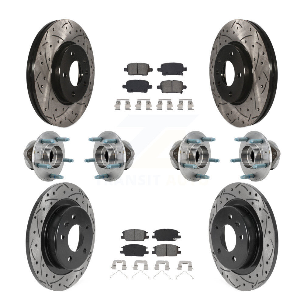 Kit de plaquettes de Rotor de frein, roulement de moyeu avant et arrière (10 pièces) pour Chevrolet Equinox GM