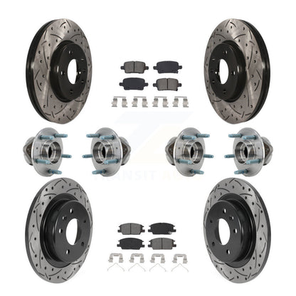 Kit de plaquettes de Rotor de frein, roulement de moyeu avant et arrière (10 pièces) pour Chevrolet Equinox GM