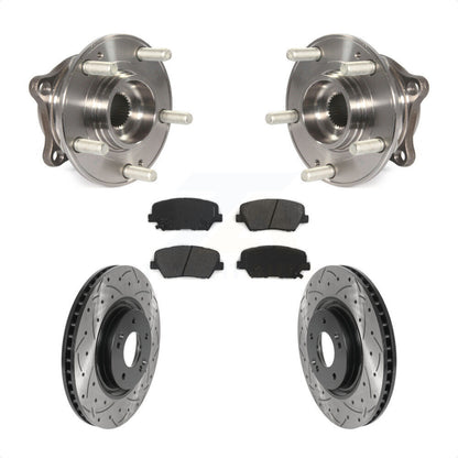 Kit de plaquettes de Rotor de frein, ensemble de roulements de moyeu avant, fente de perçage, pour Hyundai Nex