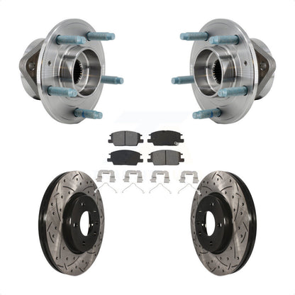 Kit de plaquettes de Rotor de frein, roulement de moyeu avant, fente de perçage, pour Chevrolet Equinox GM