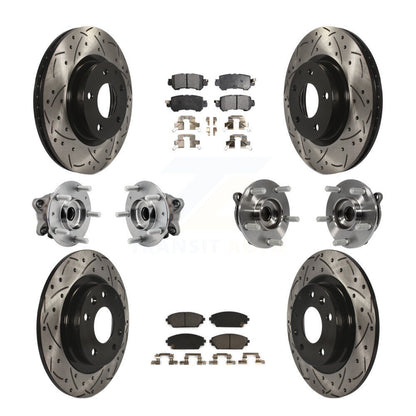 Kit de plaquettes de rotor de frein, roulement de moyeu avant et arrière (10 pièces) pour Mazda CX-3 AW 16-18