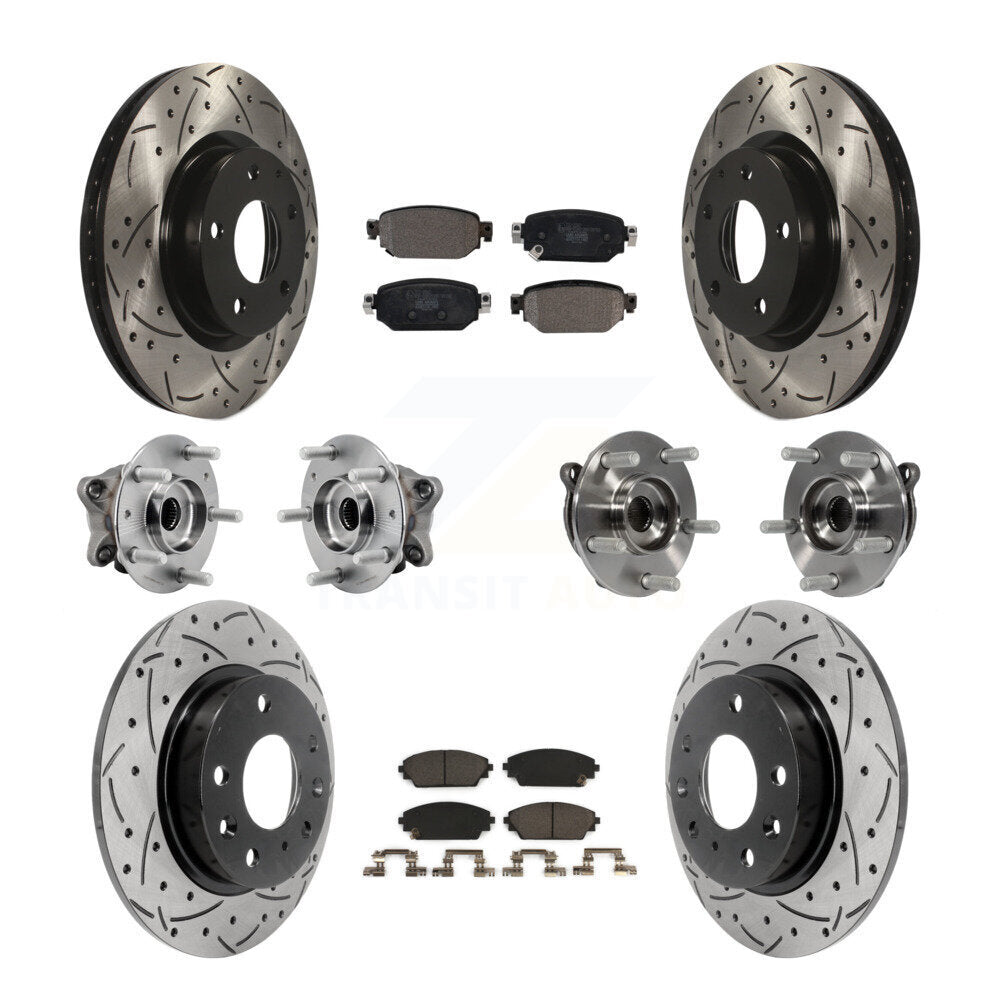 Kit de plaquettes de rotor de frein, roulement de moyeu avant et arrière (10 pièces) pour Mazda CX-3 AW 19-21