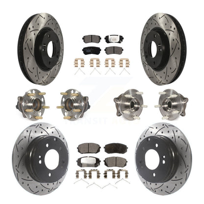 Kit de plaquettes de Rotor de frein à disque revêtu de roulement de moyeu avant et arrière (10 pièces) pour Hyundai Sonat