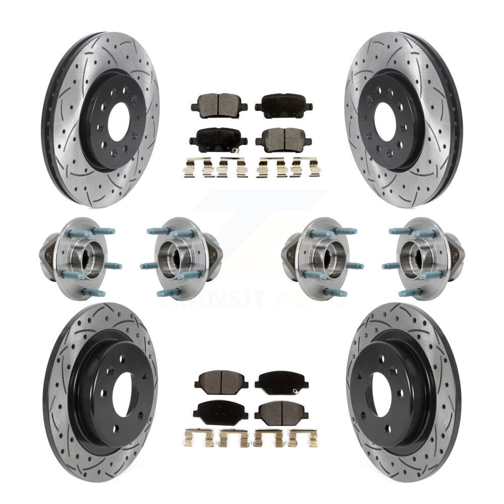 Kit de plaquettes de Rotor de frein, roulement de moyeu avant et arrière (10 pièces) pour Chevrolet Equinox GM