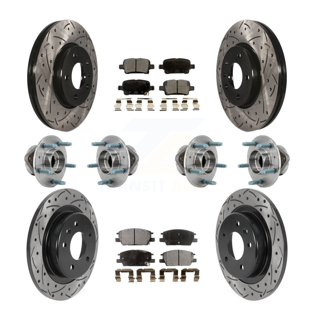 Kit de plaquettes de Rotor de frein, roulement de moyeu avant et arrière (10 pièces) pour Chevrolet Equinox GM