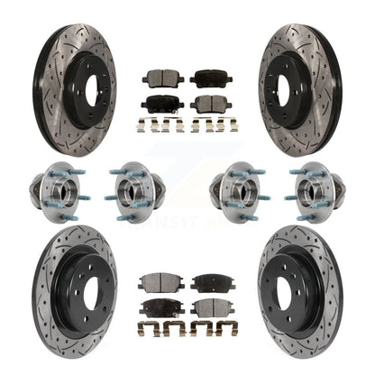 Kit de plaquettes de Rotor de frein, roulement de moyeu avant et arrière (10 pièces) pour Chevrolet Equinox GM