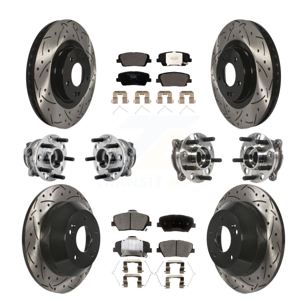 Kit de plaquettes de rotor de frein, roulement de moyeu avant et arrière (10 pièces) pour Kia Sorento FW 16-20
