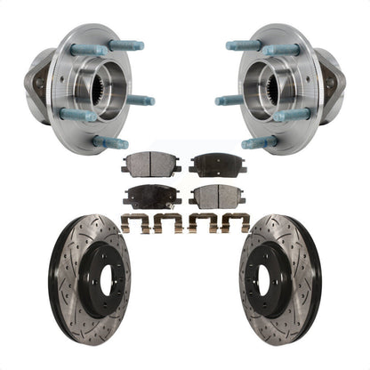 Kit de plaquettes de Rotor de frein, roulement de moyeu avant, fente de perçage, pour Chevrolet Equinox GM