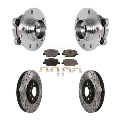 Kit de plaquettes de Rotor de frein, roulement de moyeu avant, fente de perçage, pour Jeep Compass Renegade Fia