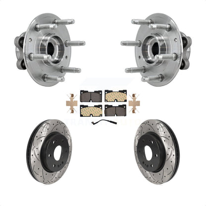 Kit de plaquettes de Rotor de frein, roulement de moyeu avant, fente de perçage, pour Chevrolet GMC Silverado X