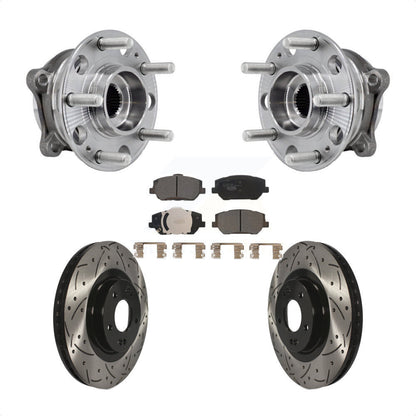 Kit de plaquettes de Rotor de frein, roulement de moyeu avant, fente de perçage, pour Hyundai Santa F 2019 – 2020