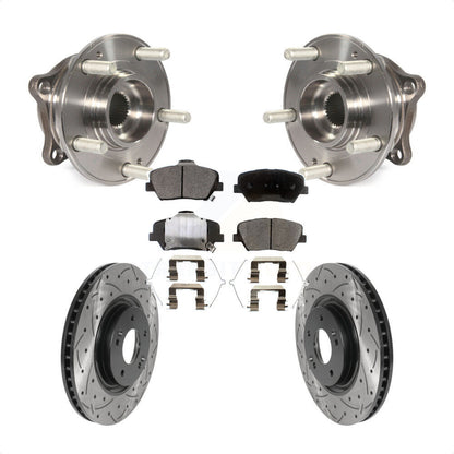 Kit de plaquettes de Rotor de frein, ensemble de roulements de moyeu avant, fente de perçage, pour Hyundai Nex
