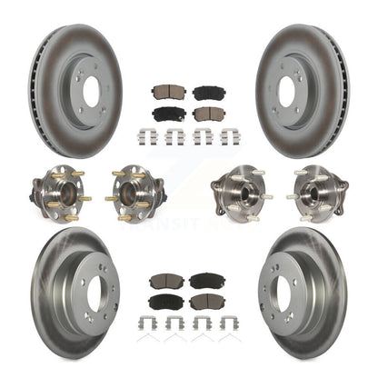Kit de plaquettes de Rotor de frein à disque revêtu de roulement de moyeu avant et arrière (10 pièces) pour Hyundai Sonat