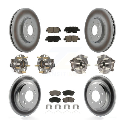 Kit de plaquettes de Rotor de frein à disque revêtu de roulement de moyeu avant et arrière (10 pièces) pour Hyundai Sonat