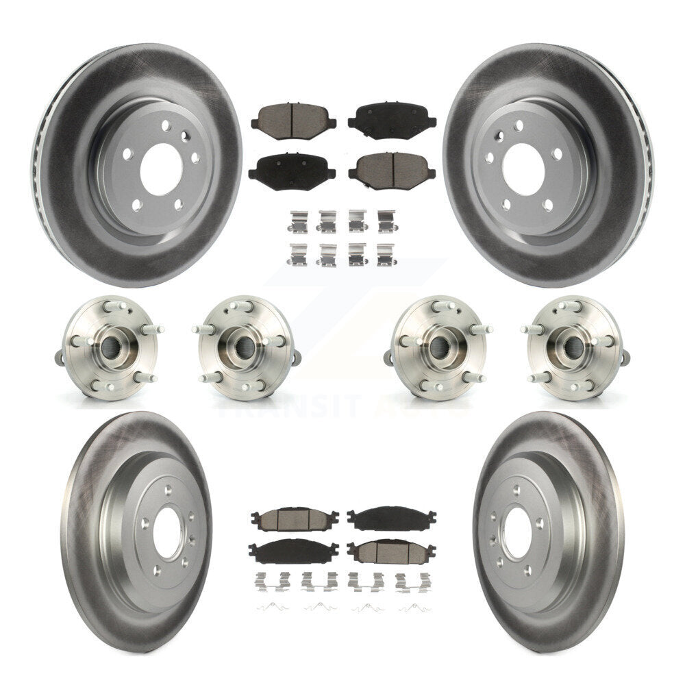 Kit de plaquettes de rotor de frein à disque revêtues de roulement de moyeu avant et arrière (10 pièces) pour Ford Explore