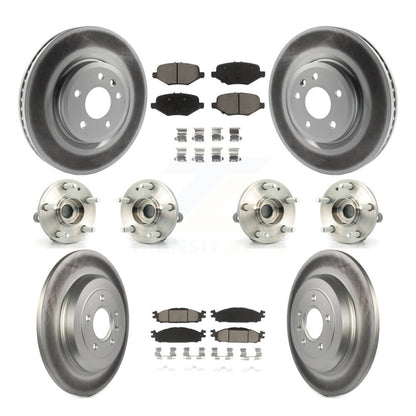 Kit de plaquettes de rotor de frein à disque revêtues de roulement de moyeu avant et arrière (10 pièces) pour Ford Explore