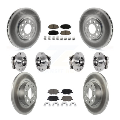 Kit de plaquettes de rotor de frein enduites de roulement de moyeu avant et arrière (10 pièces) pour Jeep Renegade Fia
