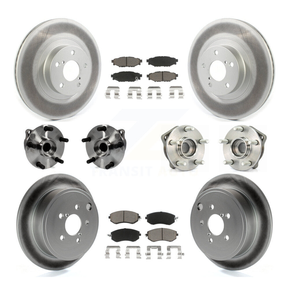 Kit de plaquettes de Rotor de frein à disque revêtu de roulement de moyeu avant et arrière (10 pièces) pour Subaru Imprez