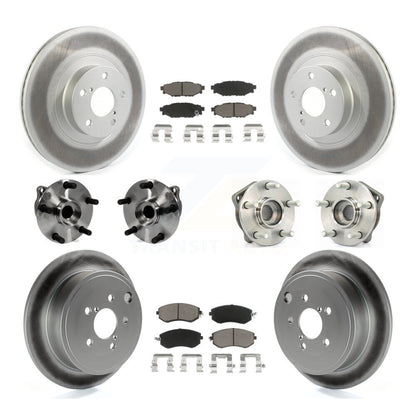 Kit de plaquettes de Rotor de frein à disque revêtu de roulement de moyeu avant et arrière (10 pièces) pour Subaru Imprez