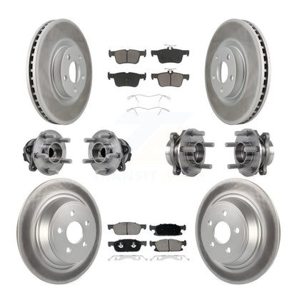 Kit de plaquettes de Rotor de frein revêtues de roulement de moyeu avant et arrière (10 pièces) pour Lincoln Continenta