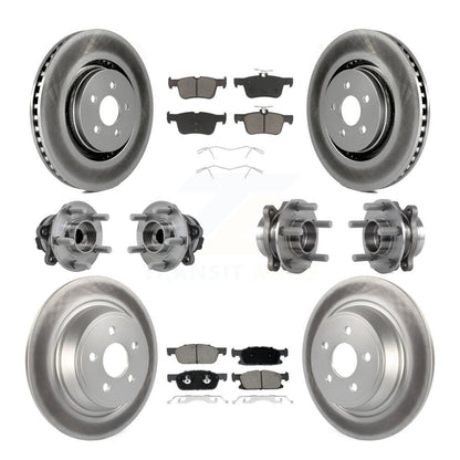 Kit de plaquettes de Rotor de frein revêtues de roulement de moyeu avant et arrière (10 pièces) pour Lincoln Continenta