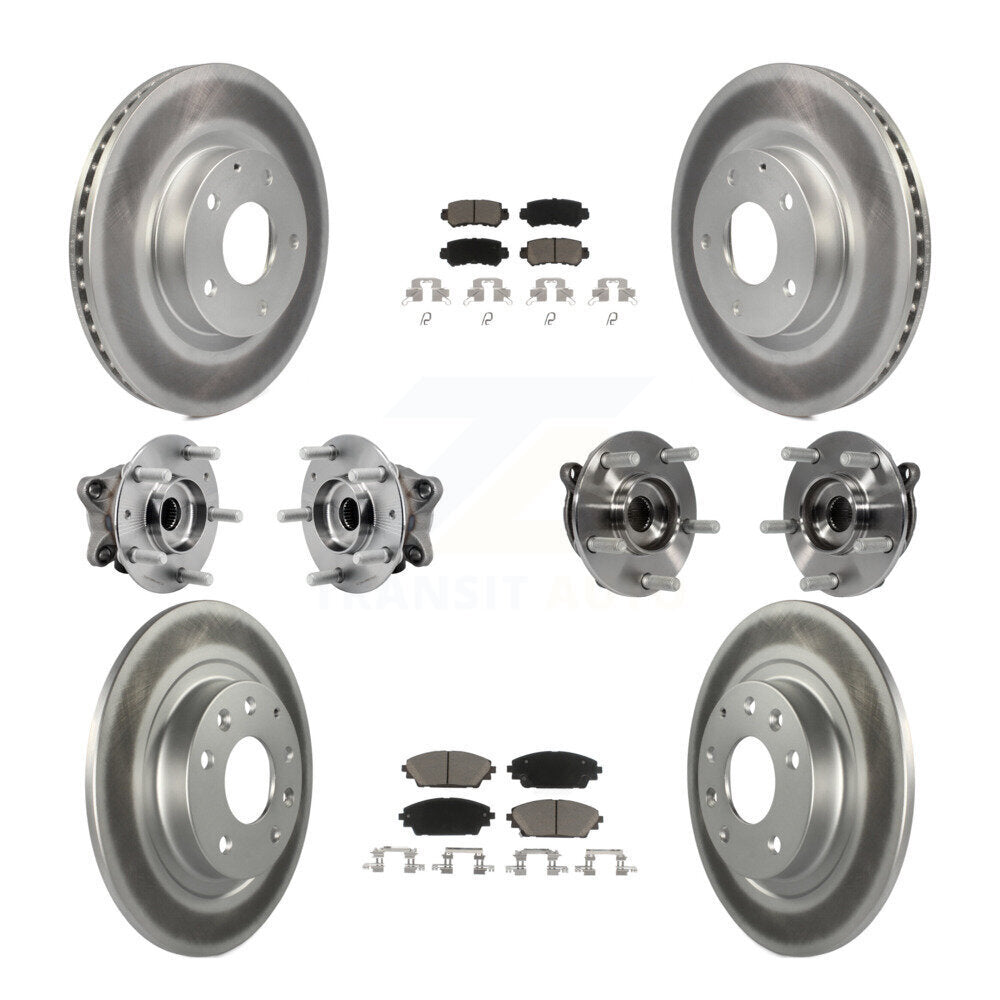 Kit de plaquettes de rotor de frein, roulement de moyeu avant et arrière (10 pièces) pour Mazda CX-3 AW 16-18