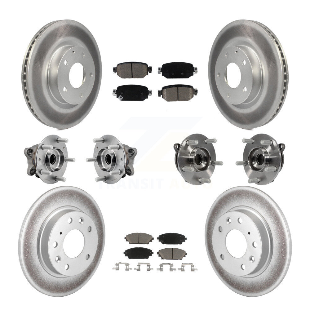 Kit de plaquettes de rotor de frein, roulement de moyeu avant et arrière (10 pièces) pour Mazda CX-3 AW 19-21