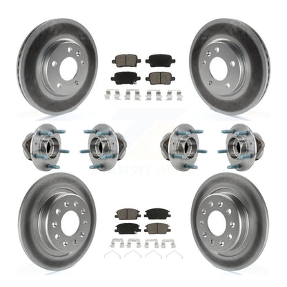 Kit de plaquettes de Rotor de frein, roulement de moyeu avant et arrière (10 pièces) pour Chevrolet Equinox GM