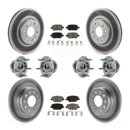 Kit de plaquettes de Rotor de frein, roulement de moyeu avant et arrière (10 pièces) pour Chevrolet Equinox GM