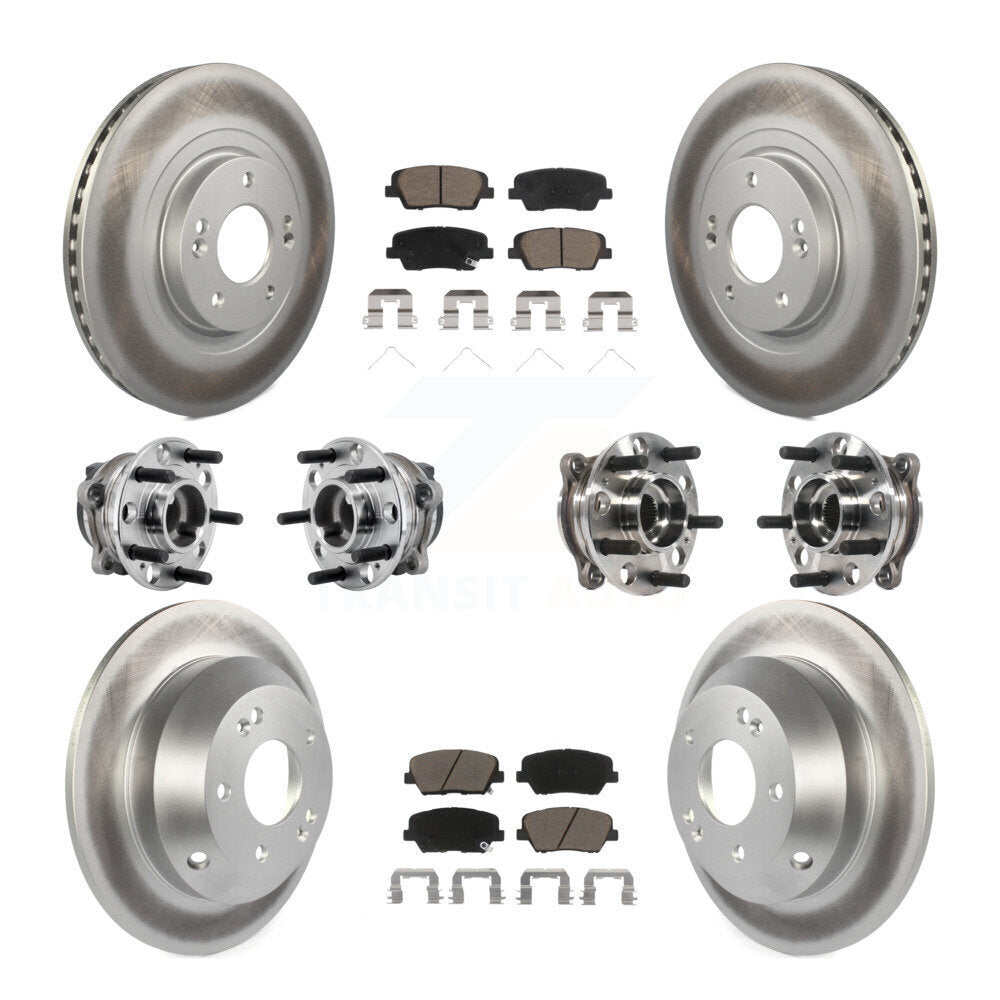 Kit de plaquettes de rotor de frein, roulement de moyeu avant et arrière (10 pièces) pour Kia Sorento FW 16-20