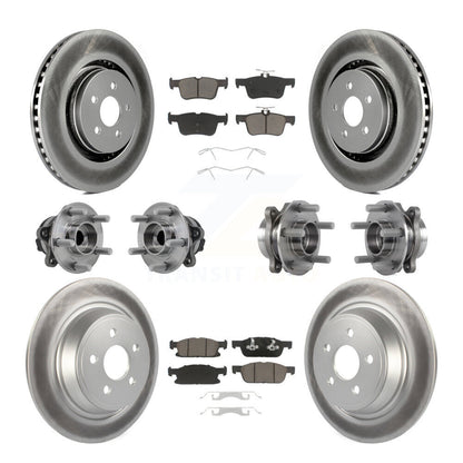 Kit de plaquettes de Rotor de frein, roulement de moyeu avant et arrière (10 pièces) pour Ford Edge Lincoln MK