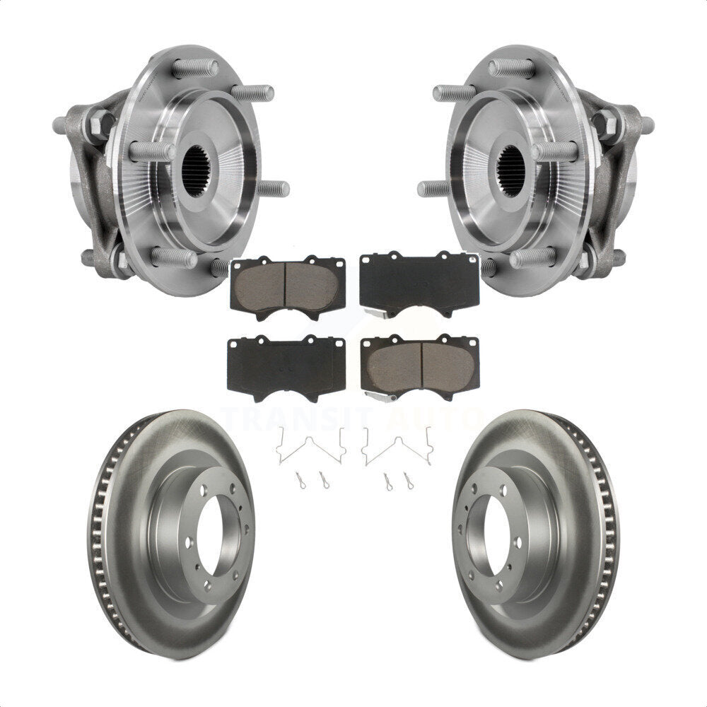 Kit de plaquettes de Rotor de frein à disque enduit de roulement de moyeu avant, pour Toyota 4Runner Lexus GX46
