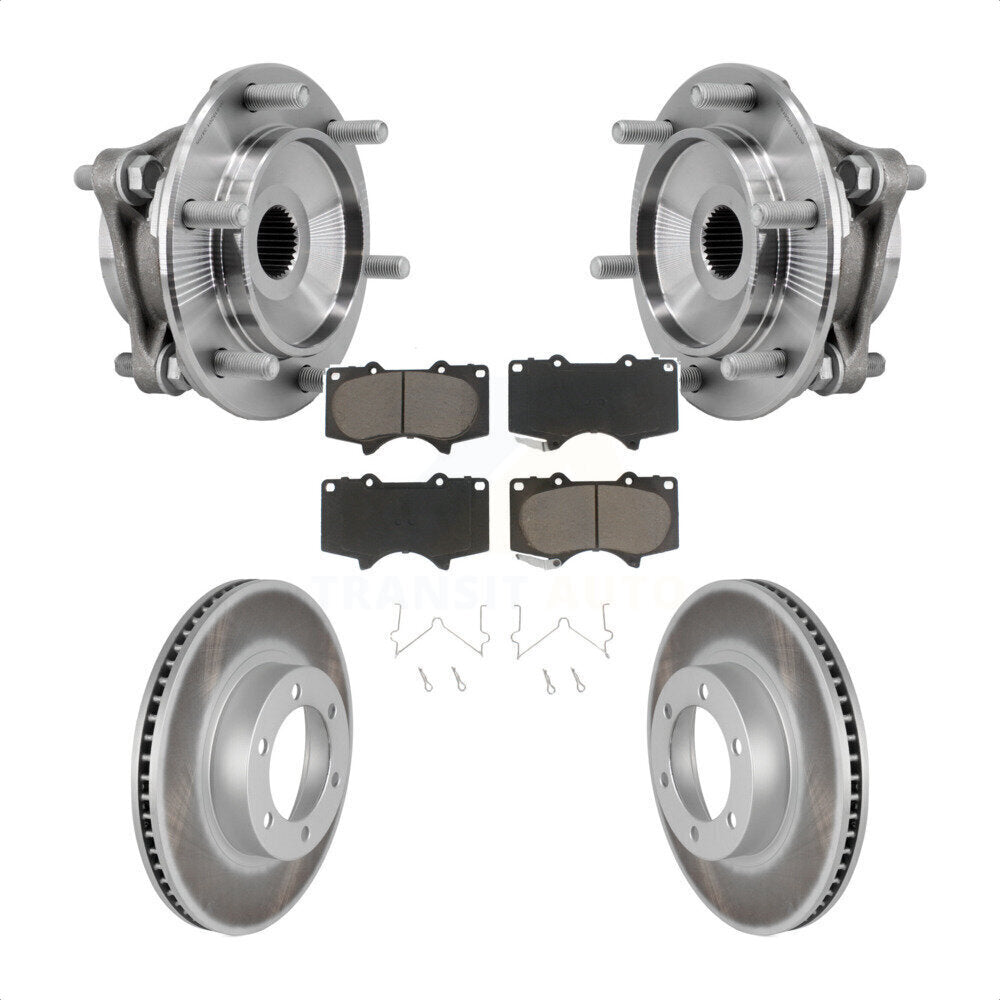 Kit de plaquettes de Rotor de frein à disque enduit de roulement de moyeu avant, pour Toyota 4Runner Lexus GX47