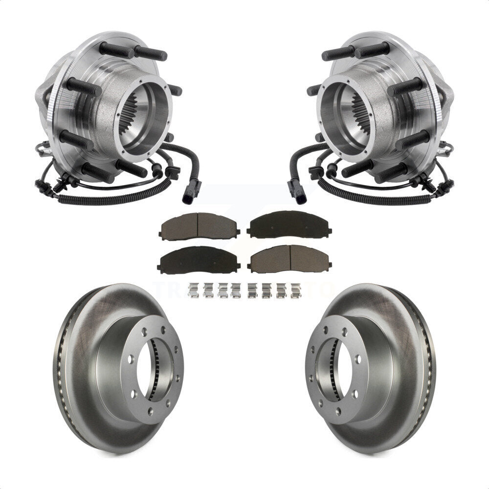 Kit de plaquettes de Rotor de frein à disque enduit de roulement de moyeu avant pour Ford F-350 Super Duty 4W