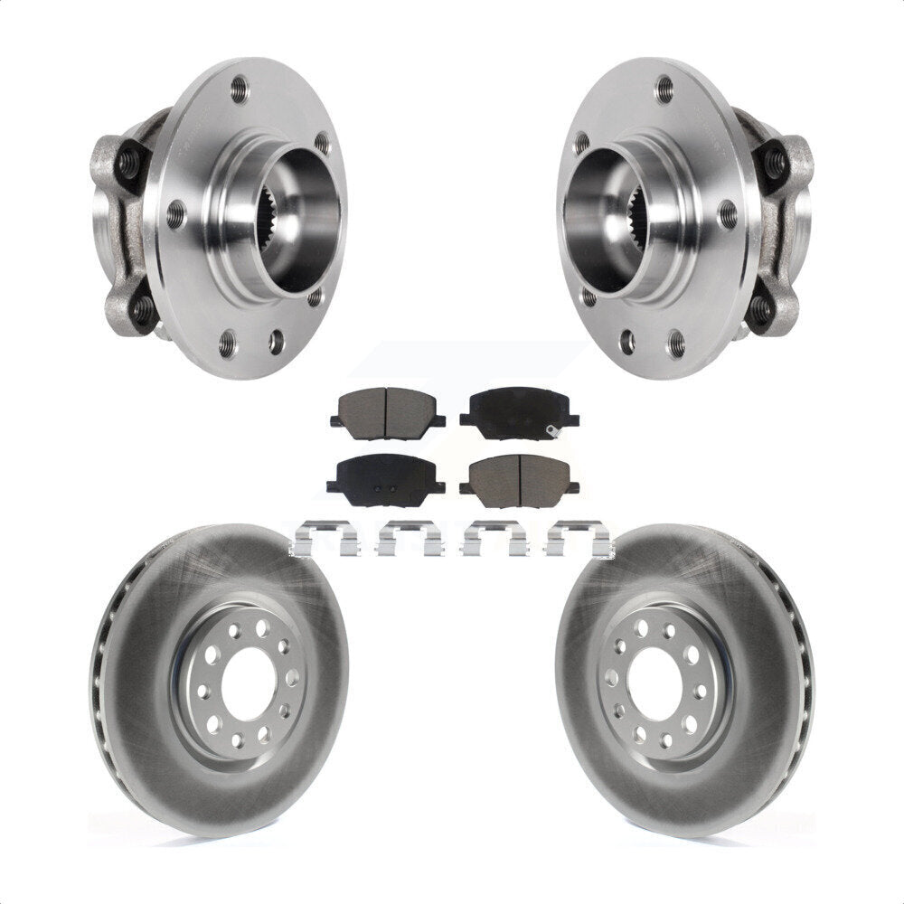 Kit de plaquettes de Rotor de frein enduit de roulement de moyeu avant, pour Jeep Compass Renegade Fiat 500