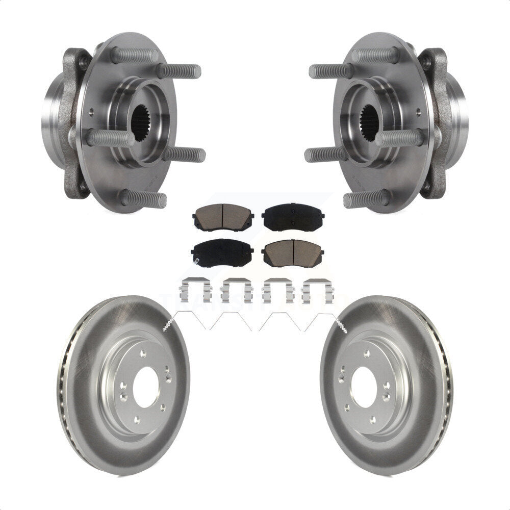Kit de Rotor et plaquettes de frein revêtus de roulement de moyeu avant, pour Kia Hyundai Forte Elantra G