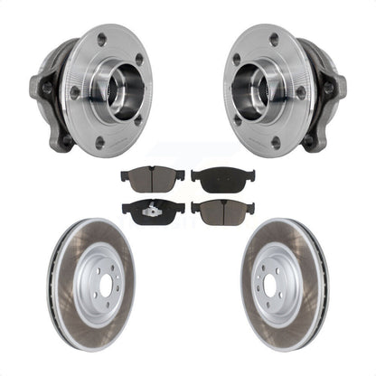 Kit de rotors et plaquettes de frein à disque enduits d'assemblage de roulement de moyeu avant pour Volvo XC90