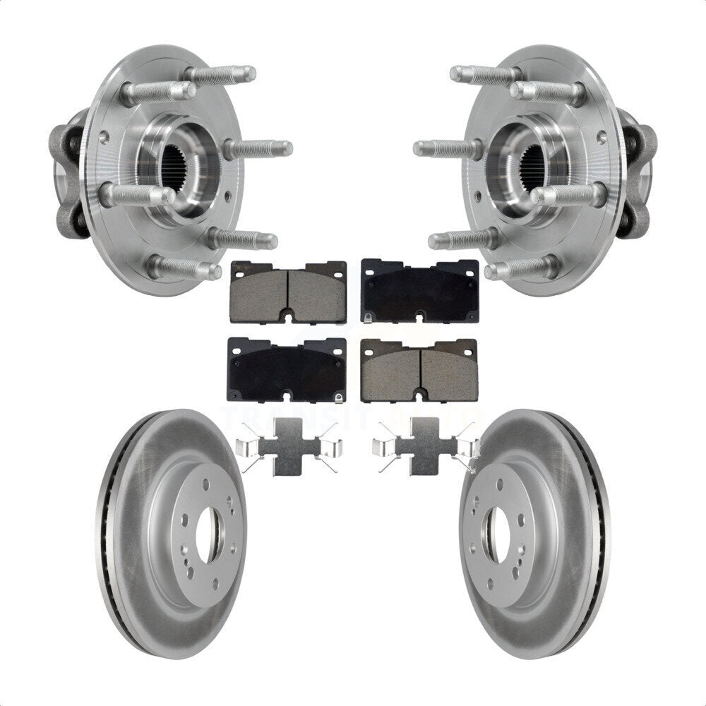 Kit de plaquettes de Rotor de frein enduit de roulement de moyeu avant, pour Chevrolet GMC Silverado 1500 X