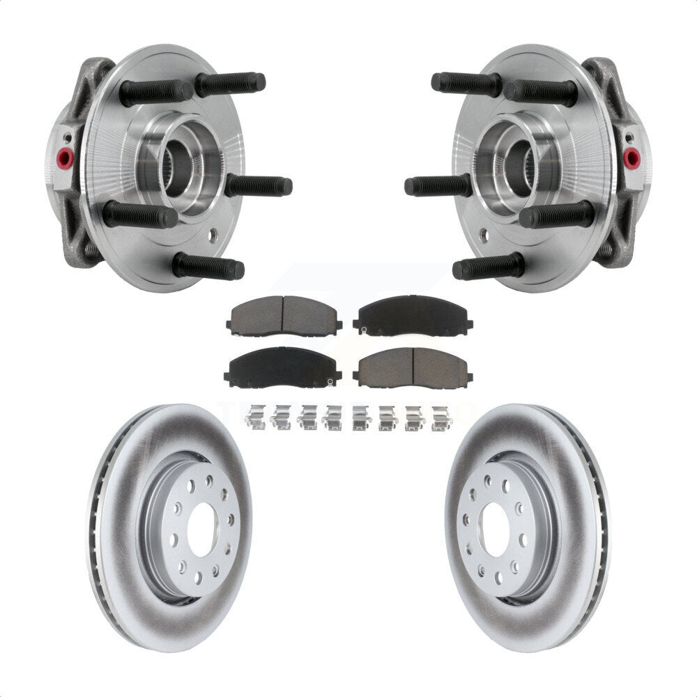 Kit de plaquettes de Rotor de frein, ensemble de roulements de moyeu avant pour Jeep Wrangler Gladiato